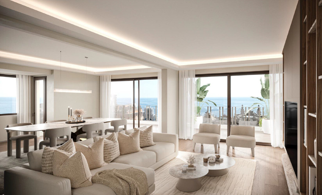 RIVIERA PALACE : 3 PIECES - RENOVATION LUXUEUSE -  TERRASSE VUE MER - Appartements à vendre à Monaco